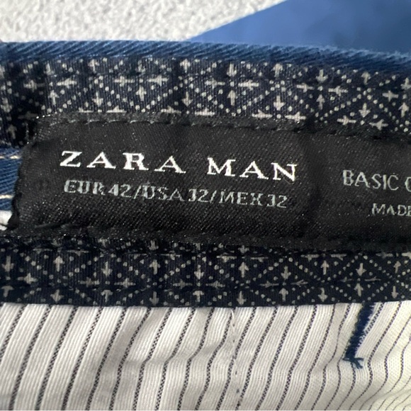 Zara Man Basic Collection Men's Size 32 Pants Navy Tapered Flat Front. - Picture 8 of 16